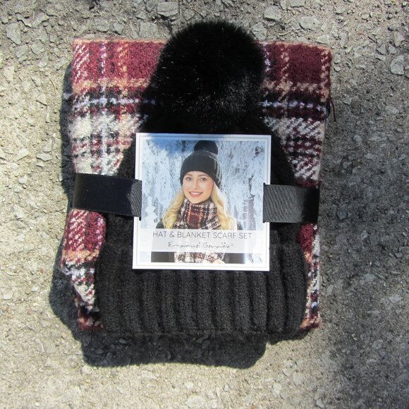 emmanuel geraldo hat & blanket scarf set NWT (CL324) - Picture 1 of 4